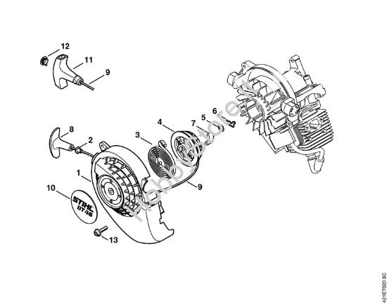 Dispositivo di avviamento BT 45 BT 45-Z brand Stihl